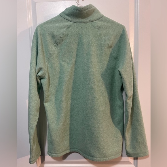 Eddie Bauer Mint Green Mock Neck Pull Over Fleece 1/4 Zip Jacket Sz L - Picture 4 of 6